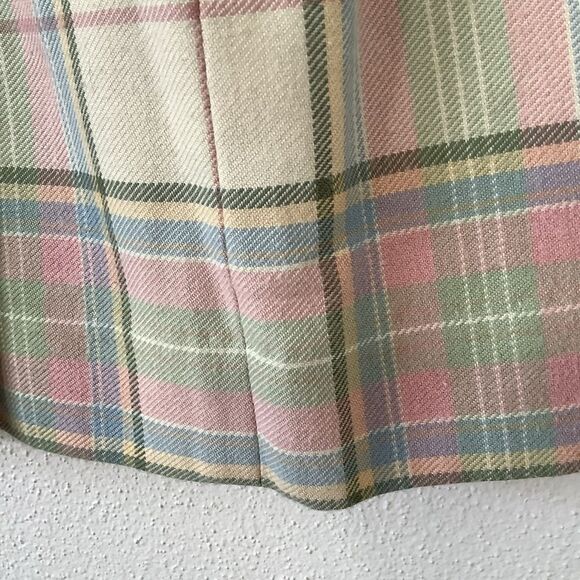 Vintage Y2K Preppy Light Academia Old Money Plaid Mini Skirt Sz 6 Autumn Fall - Picture 5 of 15